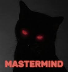 black cat with glowing red eyes – signs your cat is a mastermind in disguise