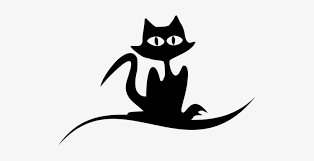 halloween cats – spooky black cat illustration for Halloween